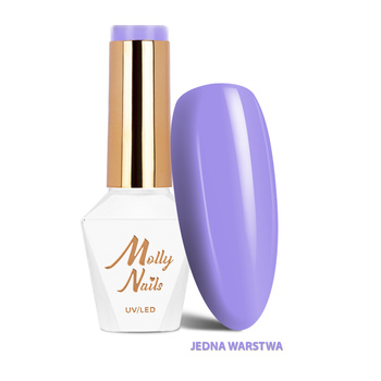 Lakier hybrydowy MollyNails Glamour Women Violet Room HEMA/Di-HEMA Free 8g Nr 05