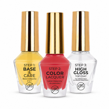 MollyNails Vinyl Effect System 3-STEP Essentials Set – Coral