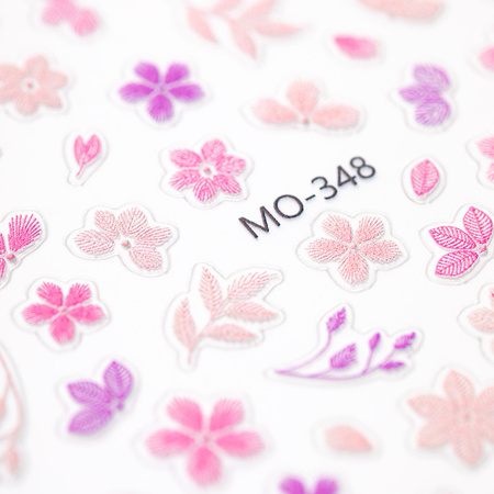 5D-Nagelaufkleber mit selbstklebenden Blumen MO-348