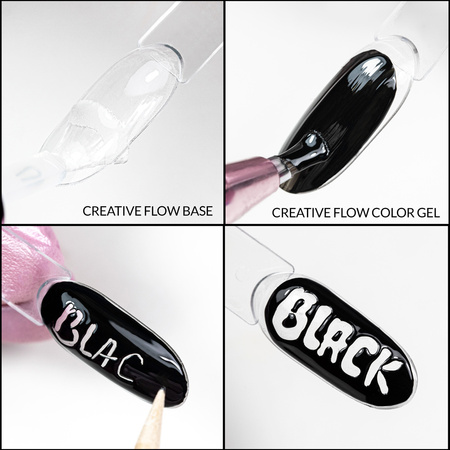 Creative Flow Color Gel — креативний гель LED/UV для нейл-арту, що створює ефект розпливних, м'яких візерунків, MollyNails Red, без HEMA/Di-HEMA, 5 г
