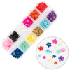 Kasetka z ozdobami akrylowe kwiatki MollyNails mix kolorów Nr 2 ok. 300 sztuk
