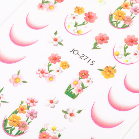 Self-adhesive flower nail stickers JO-2715