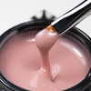 Gel de construction auto-nivelant, dur, de densité moyenne, Molly Nails Coffee Blush, sans HEMA/Di-HEMA, 15 g