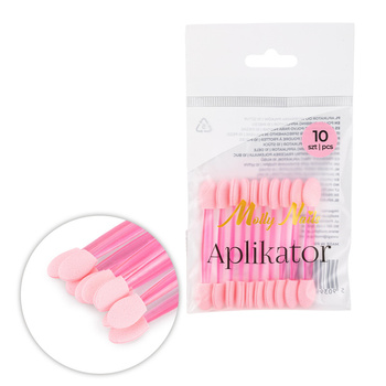 Аплікатор-рукавичка для втирання пилку MollyNails, рожевий, 10 шт.