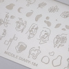 Stamp plate with Nicole Diary patterns No. 184