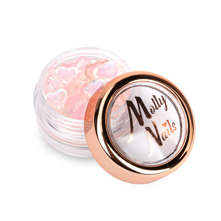 Ozdoba do paznokci serca 3D MollyNails Nr 2 40szt