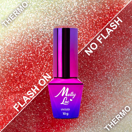 Гібридний лак MollyLac Thermo Flashing Lights Strangelove 10 г № 691