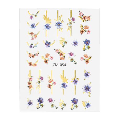 Selbstklebende Nagelsticker mit Blumenmotiv CM-054 MollyNails