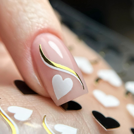 SWA04 Self-Adhesive Heart-Shaped Nail Stickers