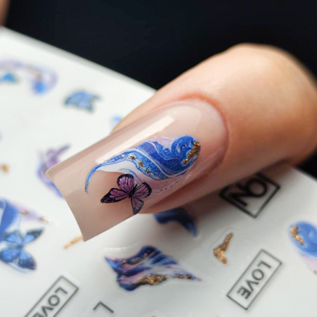 Autocollants pour ongles « papillons » L-H003
