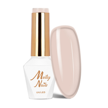 MollyNails French Manicure Delicate Brown HEMA/Di-HEMA Free Hybrid Nail Polish 8g No. 132