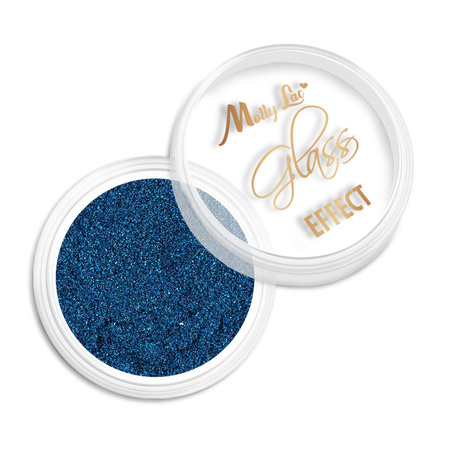 Polvo con efecto espejo para decorar uñas MollyLac Glass Effect Blue n.º 8