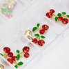 Estuche con adornos de cerezas con circonitas de MollyNails, 36 unidades