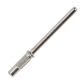Eje de acero para capuchones abrasivos de 38 mm, plateado y liso