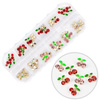 Estuche con adornos de cerezas con circonitas de MollyNails, 36 unidades