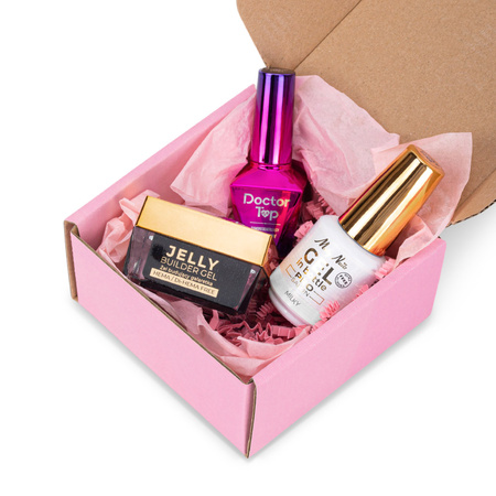 MollyNails PRO MATCH SYSTEM 2+1 Milky 2 builder gels + Doctor Top 10g