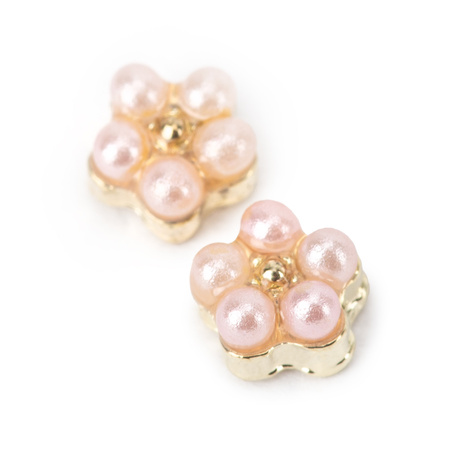 MollyNails 3D pearl flower nail decorations No. 2, 10 pcs