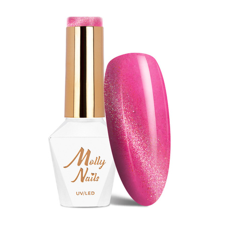 Smalto ibrido MollyNails Neon Flashy Cat Eye senza HEMA 8 g n. 173