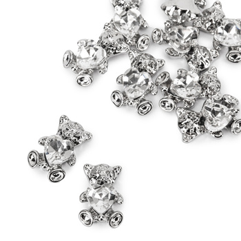 MollyNails 3D teddy bear nail decorations No. 1, 10 pieces