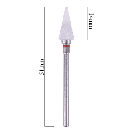 Fresa cerámica para eliminar masa Triangle, tipo árbol de Navidad, cónica, S 3/32'', suave