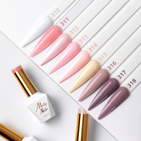 LED/UV Gel Polish Business Class No. 313 Rose Cashmere by MollyNails, HEMA/Di-HEMA-Free, 8g