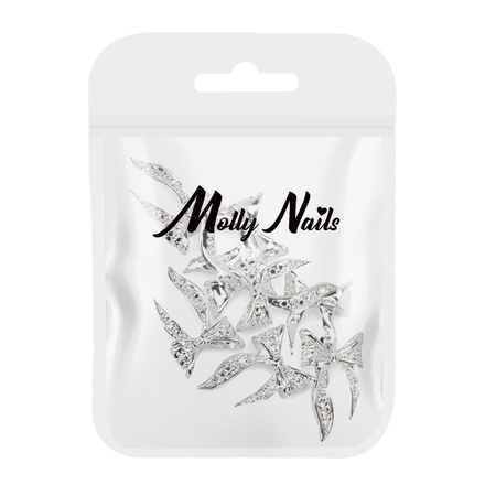 3D-Schleifen-Nageldekorationen MollyNails Nr. 1, 10 Stück