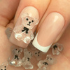 Décorations pour ongles « oursons » 3D MollyNails, transparentes, 20 pièces