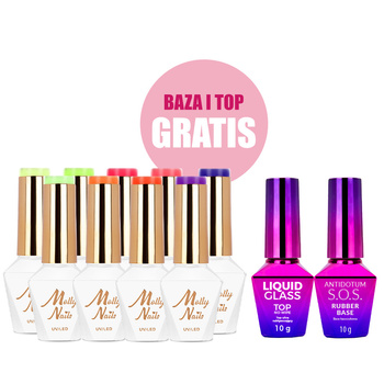9-Farben-Set „Vivid Vibes“ – HEMA-/Di-HEMA-frei + Basis- und Decklack GRATIS (S.O.S. Antidotum, Liquid Glass)