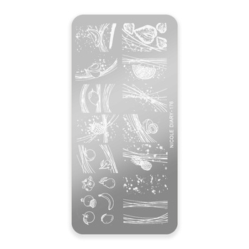 Stamp plate with Nicole Diary patterns No. 176