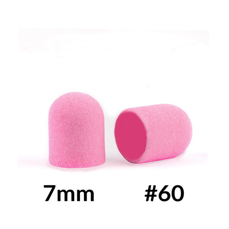 Pedicure-Kappen, 7 mm, Körnung 60, 10 Stück, Fabric Podo AlleMed, Rosa/Pink