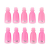 Clips for removing glitter from hybrid gel, pink, 10 pcs