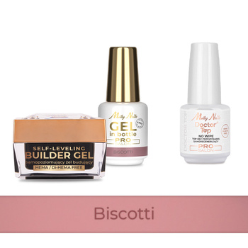 MollyNails PRO MATCH SYSTEM 2+1 Biscotti 2 gel modellanti + Doctor Top 15 g