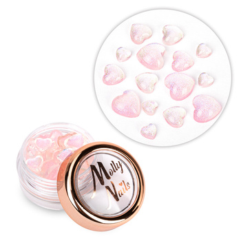Ozdoba do paznokci serca 3D MollyNails Nr 2 40szt