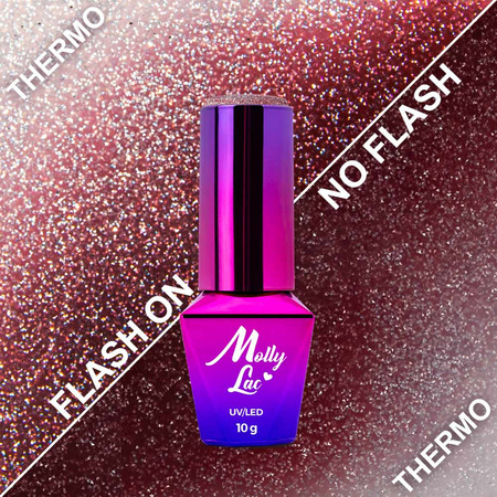 Esmalte híbrido MollyLac Thermo Flashing Lights Big Muff 10 g n.º 692