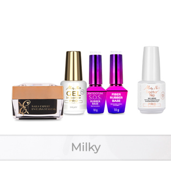 PRO MATCH SYSTEM 4+1 Milky: 2 гелі: SelfLeveling&Gel; у флаконі + 2 бази + Doctor Top 15 г БЕЗКОШТОВНО