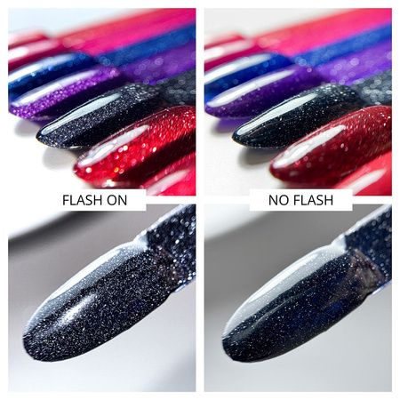 Гібридний лак MollyNails Duo Flashing Lights Devil’s Night без HEMA/Di-HEMA, 8 г, № 604