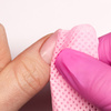 Dischetti di cotone antipolvere perforati per unghie MollyNails, rosa, 5x5 cm, 200 pezzi