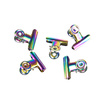 Clip metallica a molla per tunnel, cobalto, 22 mm, 5 pezzi