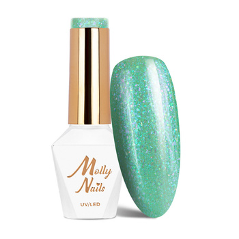 Vernis hybride MollyNails Green Party Crazy Mint sans HEMA/Di-HEMA, 8 g, n° 83