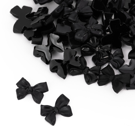 Décorations pour ongles : nœuds 3D MollyNails, noirs, 100 pièces