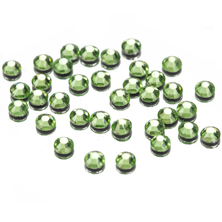 Strass para uñas de cristal SS10 Peridot, aprox. 50 unidades.
