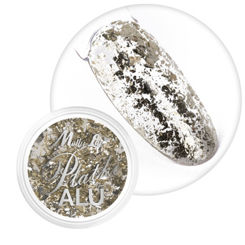 MollyLac Metallic-Nagelstaub, Aluminiumflocken, 0,2 g, Nr. 10