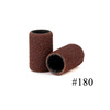 Capuchones para manicura y pedicura, mandriles, recambios abrasivos, cilindro de 6 mm, grano 180, AlleMed, marrones, 10 unidades.