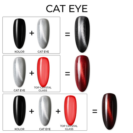 LED/UV Gel Polish Reds Cat Eye Red No. 237 MollyNails HEMA/Di-HEMA Free 8g