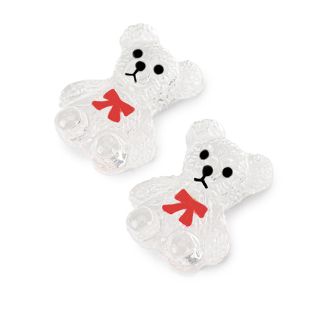 3D teddy bear nail decorations No. 3, 20 pcs