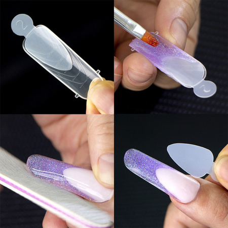 Set combinato di stampi in silicone a doppia forma per french MollyLac a mandorla, 12 pezzi