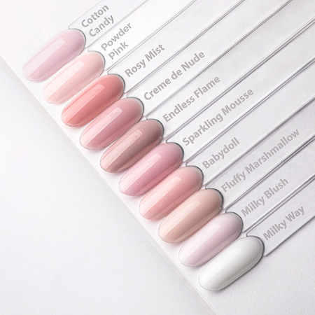 Rubber base flexible nails manicure pedicure S.O.S. Antidote MollyNails Sparkling Mousse 10g