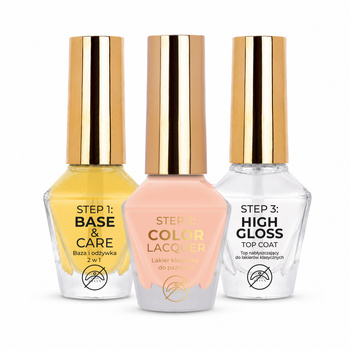 MollyNails Vinyl Effect System, set básico de 3 pasos – Rosa claro