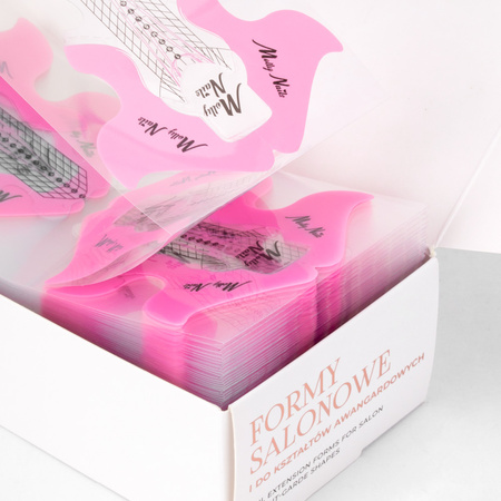 Шаблони для нарощування нігтів MollyNails, прозоро-рожеві, 500 шт.
