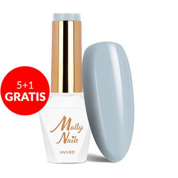 5+1gratis Lakier hybrydowy MollyNails Pure Nature Summer Breeze HEMA/Di-HEMA Free 8g Nr 104